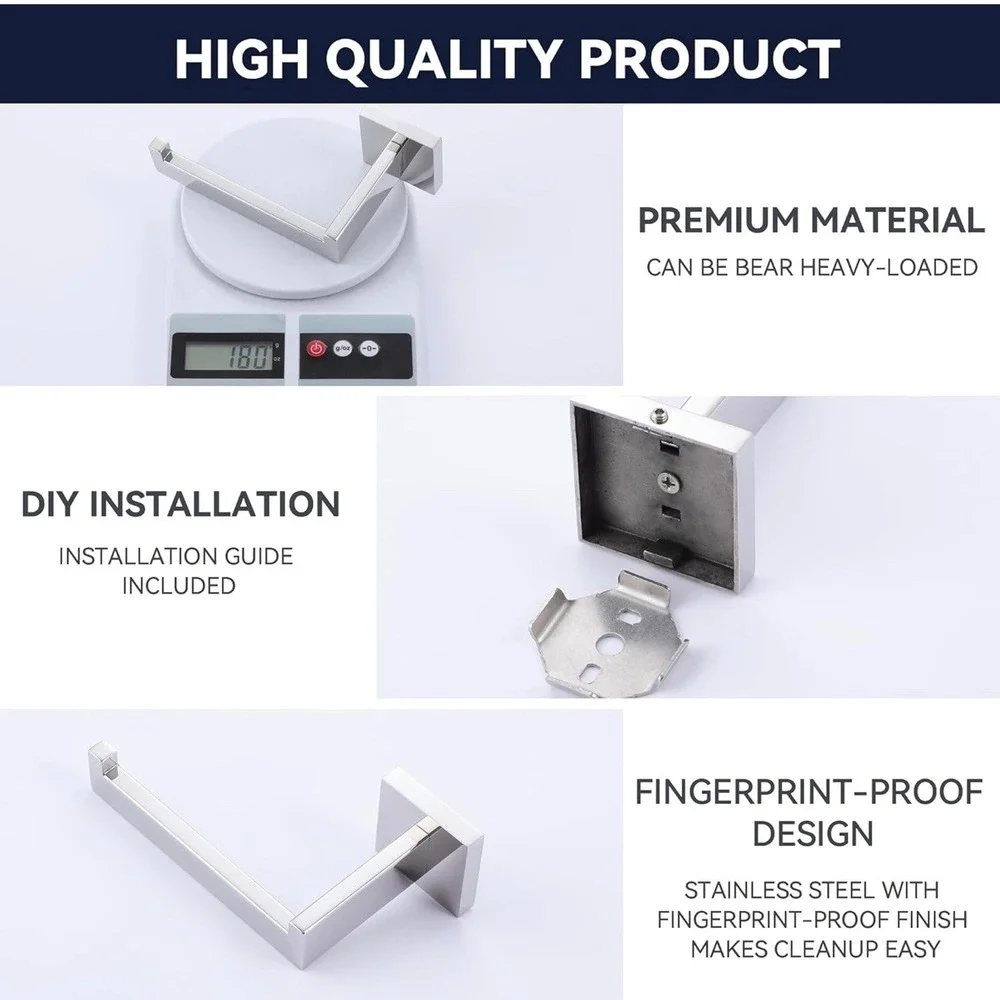 Modern Toilet Paper Holder‎ Wall Mount Bathroom Tissue Roll Dispenser